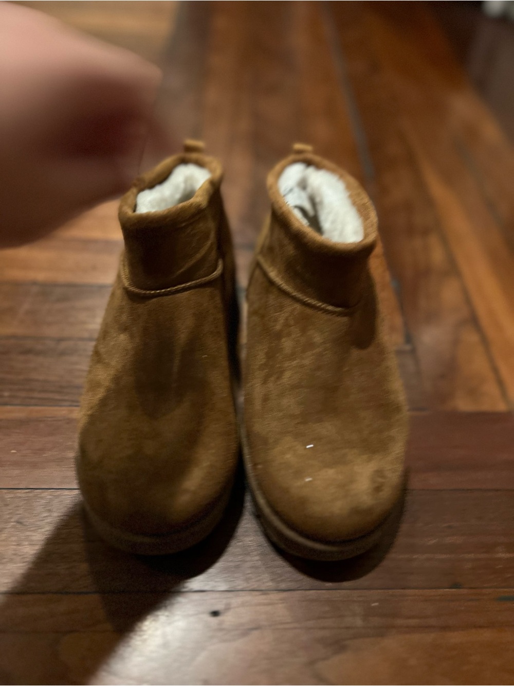 Men's Suede Shearling-Lined Ankle Boots - Brown